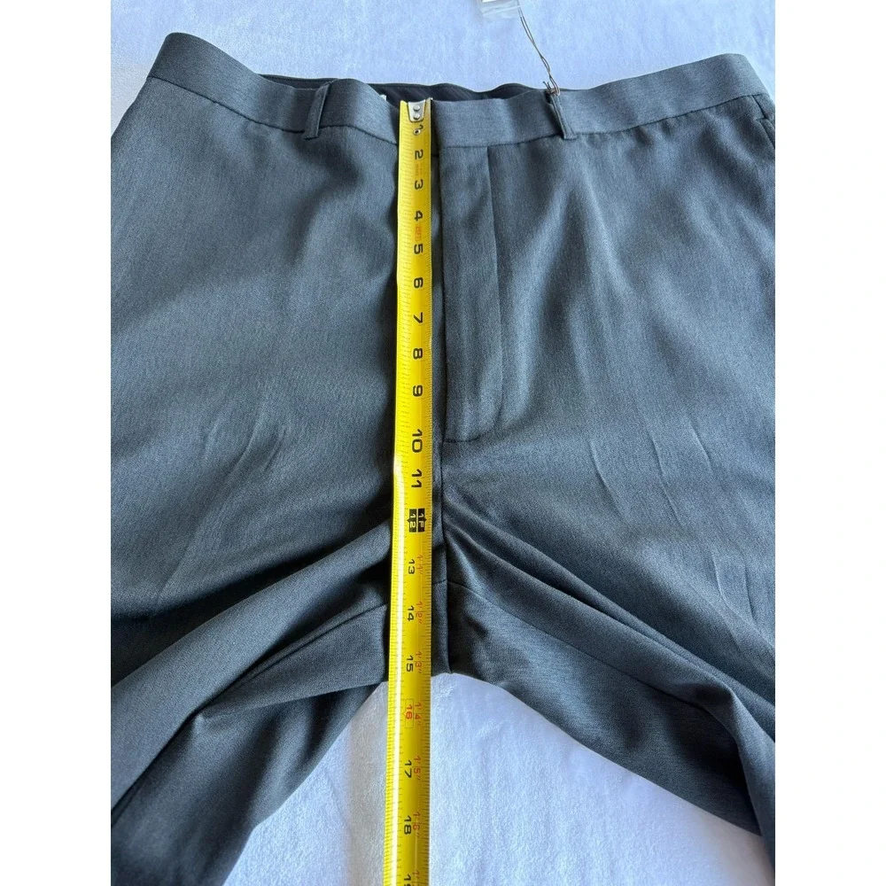 Cutter & Buck Gabardine Dress Pants Mens 36x30 Grey Flat‎ Front Formal Classic